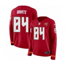 Women's Nike Tampa Bay Buccaneers #84 Cameron Brate Limited Red Therma Long Sleeve NFL Jersey