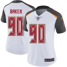 Women's Nike Tampa Bay Buccaneers #90 Chris Baker White Vapor Untouchable Limited Player NFL Jersey