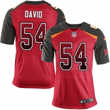 Men's Nike Tampa Bay Buccaneers #54 Lavonte David Elite Red Home Drift Fashion NFL Jersey