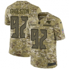 Men's Nike Tampa Bay Buccaneers #92 William Gholston Limited Camo 2018 Salute to Service NFL Jersey