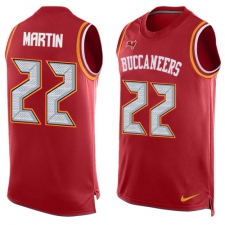 Men's Nike Tampa Bay Buccaneers #22 Doug Martin Limited Red Player Name & Number Tank Top NFL Jersey