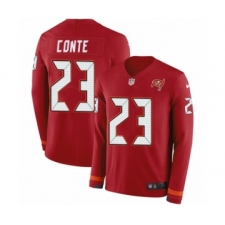 Men's Nike Tampa Bay Buccaneers #23 Chris Conte Limited Red Therma Long Sleeve NFL Jersey