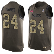 Men's Nike Tampa Bay Buccaneers #24 Brent Grimes Limited Green Salute to Service Tank Top NFL Jersey