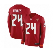 Men's Nike Tampa Bay Buccaneers #24 Brent Grimes Limited Red Therma Long Sleeve NFL Jersey