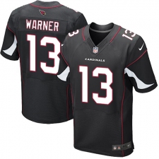 Men's Nike Arizona Cardinals #13 Kurt Warner Elite Black Alternate NFL Jersey