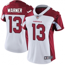 Women's Nike Arizona Cardinals #13 Kurt Warner White Vapor Untouchable Limited Player NFL Jersey
