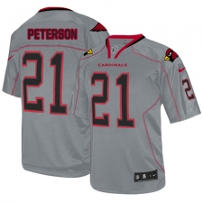 Men's Nike Arizona Cardinals #21 Patrick Peterson Elite Lights Out Grey NFL Jersey
