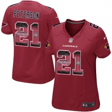 Women's Nike Arizona Cardinals #21 Patrick Peterson Limited Red Strobe NFL Jersey