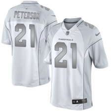 Women's Nike Arizona Cardinals #21 Patrick Peterson Limited White Platinum NFL Jersey