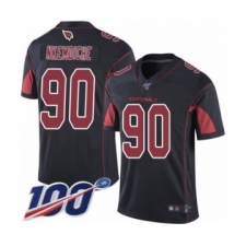 Men's Arizona Cardinals #90 Robert Nkemdiche Limited Black Rush Vapor Untouchable 100th Season Football Jersey