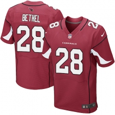 Men's Nike Arizona Cardinals #28 Justin Bethel Elite Red Team Color NFL Jersey