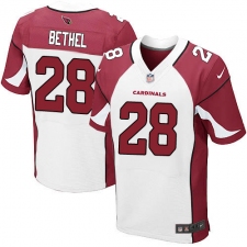 Men's Nike Arizona Cardinals #28 Justin Bethel Elite White NFL Jersey