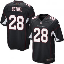 Men's Nike Arizona Cardinals #28 Justin Bethel Game Black Alternate NFL Jersey
