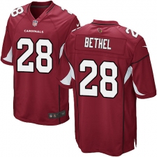 Men's Nike Arizona Cardinals #28 Justin Bethel Game Red Team Color NFL Jersey
