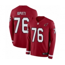 Men's Nike Arizona Cardinals #76 Mike Iupati Limited Red Therma Long Sleeve NFL Jersey