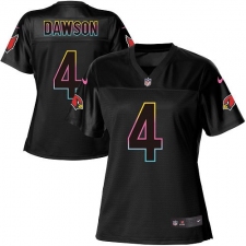 Women's Nike Arizona Cardinals #4 Phil Dawson Game Black Fashion NFL Jersey