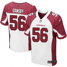 Men's Nike Arizona Cardinals #56 Karlos Dansby Elite White NFL Jersey