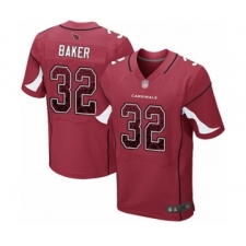 Men's Arizona Cardinals #32 Budda Baker Elite Red Home Drift Fashion Football Jersey
