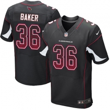 Men's Nike Arizona Cardinals #36 Budda Baker Elite Black Alternate Drift Fashion NFL Jersey