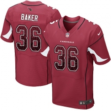 Men's Nike Arizona Cardinals #36 Budda Baker Elite Red Home Drift Fashion NFL Jersey