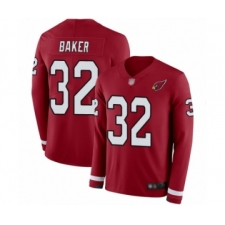 Youth Arizona Cardinals #32 Budda Baker Limited Red Therma Long Sleeve Football Jersey