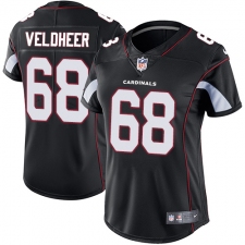 Women's Nike Arizona Cardinals #68 Jared Veldheer Black Alternate Vapor Untouchable Limited Player NFL Jersey