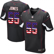 Men's Nike Arizona Cardinals #55 Chandler Jones Elite Black Alternate USA Flag Fashion NFL Jersey