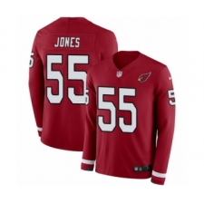 Youth Nike Arizona Cardinals #55 Chandler Jones Limited Red Therma Long Sleeve NFL Jersey