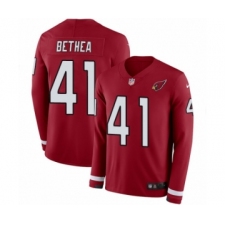 Youth Nike Arizona Cardinals #41 Antoine Bethea Limited Red Therma Long Sleeve NFL Jersey