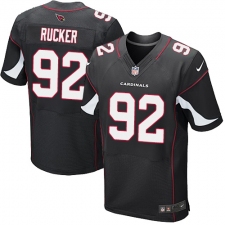 Men's Nike Arizona Cardinals #92 Frostee Rucker Elite Black Alternate NFL Jersey