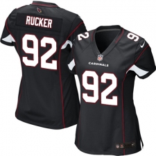 Women's Nike Arizona Cardinals #92 Frostee Rucker Game Black Alternate NFL Jersey