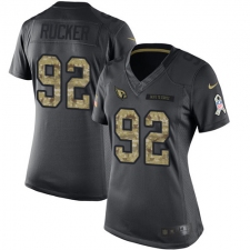 Women's Nike Arizona Cardinals #92 Frostee Rucker Limited Black 2016 Salute to Service NFL Jersey