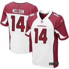 Men's Nike Arizona Cardinals #14 J.J. Nelson Elite White NFL Jersey
