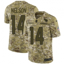 Men's Nike Arizona Cardinals #14 J.J. Nelson Limited Camo 2018 Salute to Service NFL Jersey