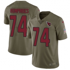 Youth Nike Arizona Cardinals #74 D.J. Humphries Limited Olive 2017 Salute to Service NFL Jersey