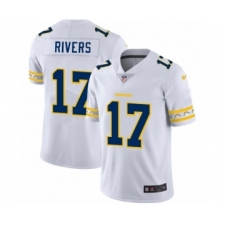 Men's Los Angeles Chargers #17 Philip Rivers White Team Logo Cool Edition Jersey