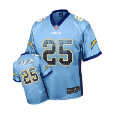Men's Los Angeles Chargers #25 Melvin Gordon Elite Electric Blue Drift Fashion Football Jersey