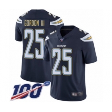Men's Los Angeles Chargers #25 Melvin Gordon Navy Blue Team Color Vapor Untouchable Limited Player 100th Season Football Jersey