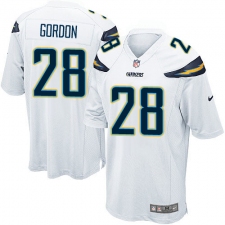 Men's Nike Los Angeles Chargers #28 Melvin Gordon Game White NFL Jersey