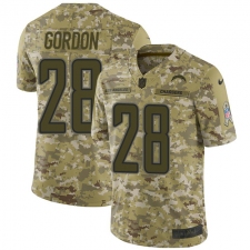 Men's Nike Los Angeles Chargers #28 Melvin Gordon Limited Camo 2018 Salute to Service NFL Jersey