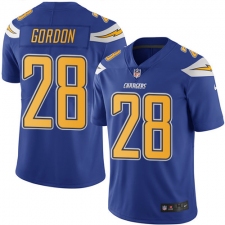 Men's Nike Los Angeles Chargers #28 Melvin Gordon Limited Electric Blue Rush Vapor Untouchable NFL Jersey