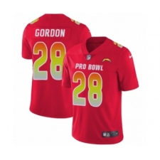Men's Nike Los Angeles Chargers #28 Melvin Gordon Limited Red AFC 2019 Pro Bowl NFL Jersey
