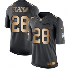Youth Nike Los Angeles Chargers #28 Melvin Gordon Limited Black/Gold Salute to Service NFL Jersey