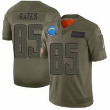 Men's Los Angeles Chargers #85 Antonio Gates Limited Camo 2019 Salute to Service Football Jersey
