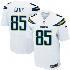 Men's Nike Los Angeles Chargers #85 Antonio Gates Elite White NFL Jersey