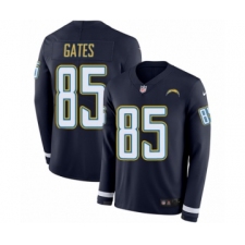 Men's Nike Los Angeles Chargers #85 Antonio Gates Limited Navy Blue Therma Long Sleeve NFL Jersey