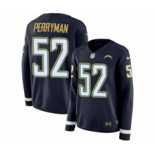 Women's Nike Los Angeles Chargers #52 Denzel Perryman Limited Navy Blue Therma Long Sleeve NFL Jersey