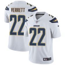 Youth Nike Los Angeles Chargers #22 Jason Verrett Elite White NFL Jersey