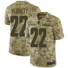 Youth Nike Los Angeles Chargers #22 Jason Verrett Limited Camo 2018 Salute to Service NFL Jersey