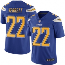 Youth Nike Los Angeles Chargers #22 Jason Verrett Limited Electric Blue Rush Vapor Untouchable NFL Jersey